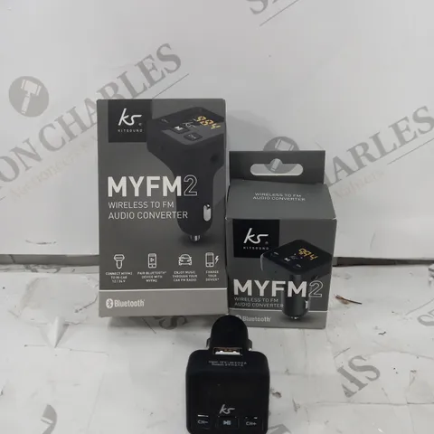 BOX OF APPROX 12 AUDIO CONVERTERS TO INCLUDE - KITSOUND MYFM2 AUDIO CONVERTER - KITSOUND MYFM3