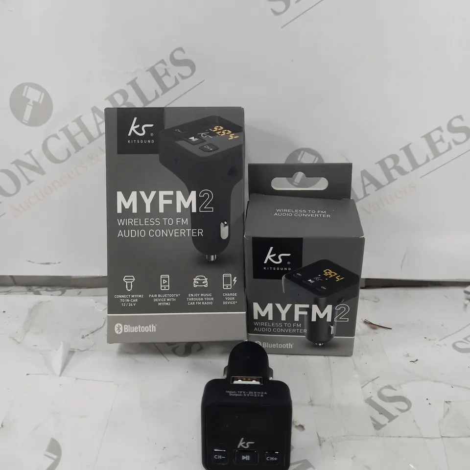 BOX OF APPROX 12 AUDIO CONVERTERS TO INCLUDE - KITSOUND MYFM2 AUDIO CONVERTER - KITSOUND MYFM3
