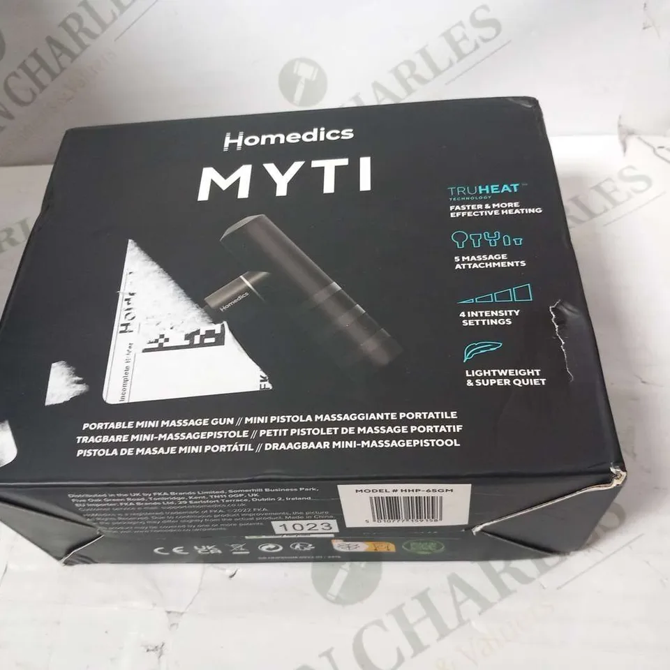BOXED HOMEDICS MYTI PORTABLE MINI MASSAGER
