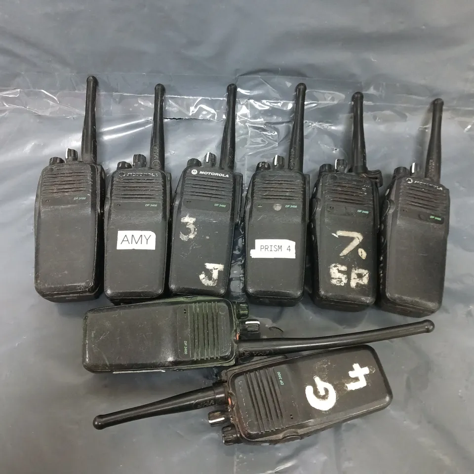 8 MOTOROLA DP 3400 WALKIE TALKIES