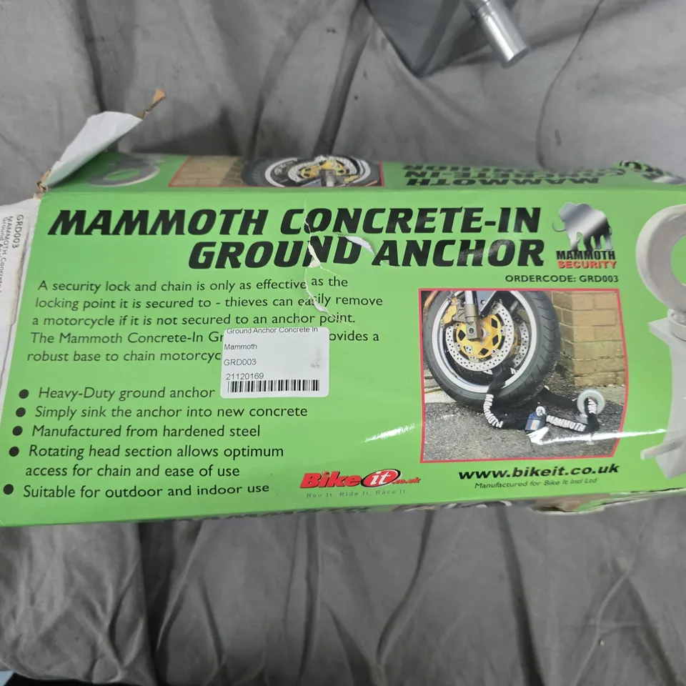 Mammoth Concrete-In Ground Anchor, Rotating Head – Boxed