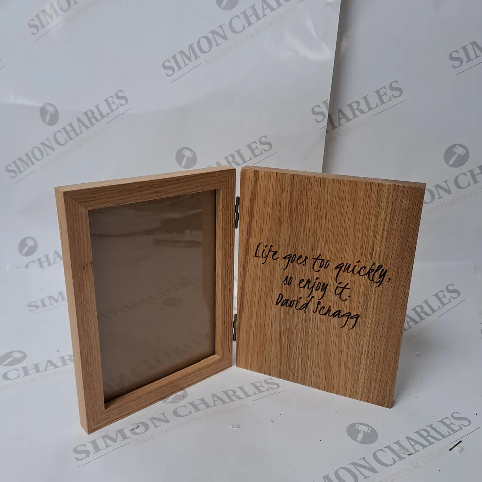 DESIGNER WOODEN BOOK PHOTO FRAME RRP £29.99