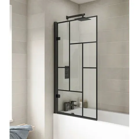 BOXED STRAIGHT ALUMINUM BLACK BATH SCREENS