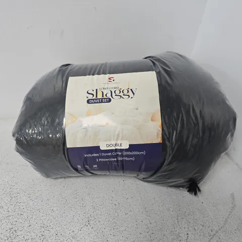SUNSHINE COMFORTS LONG CORD SHAGGY DUVET SET NAVY - LARGE