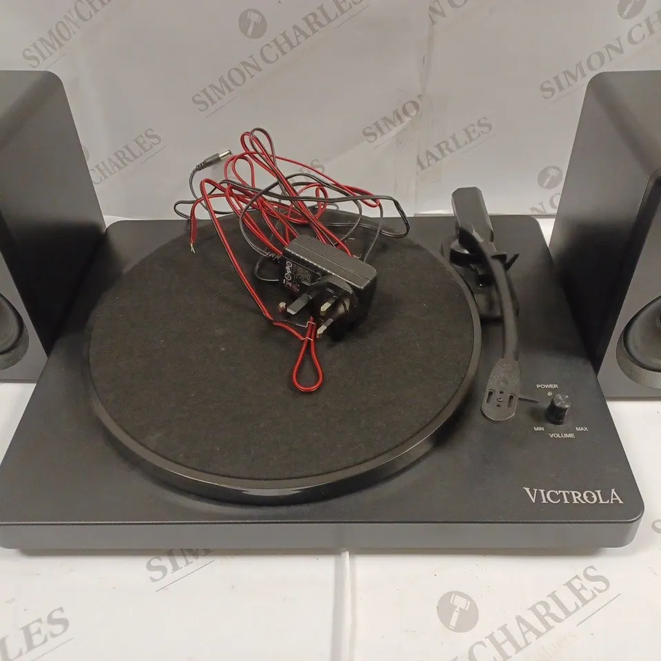 VICROLA TURNTABLE AND SPEAKER PAIR
