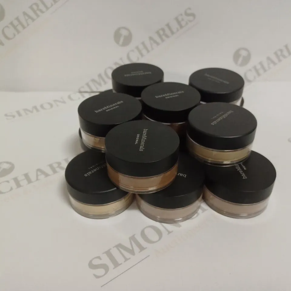 LOT OF 15 BARE MINERALS FOUNDATION - ASSORTED SHADES 