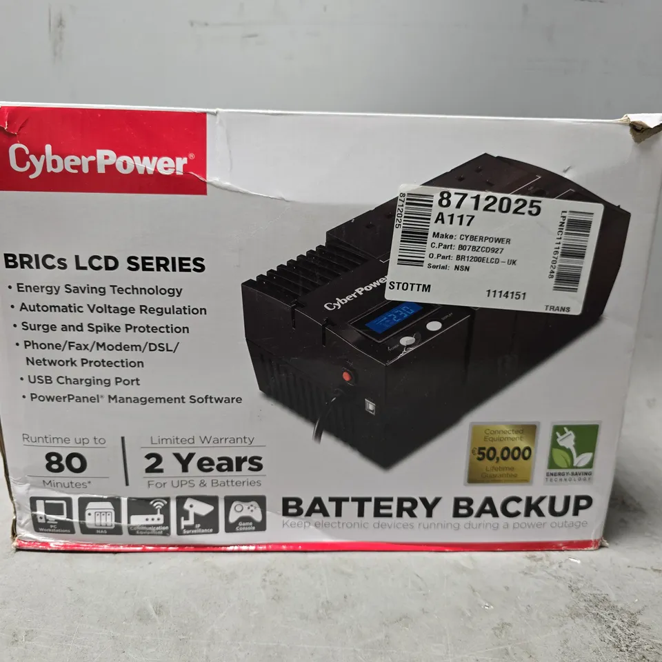 BOXED CYBERPOWER BRIC'S LCD SERIES BATTERY BACKUP
