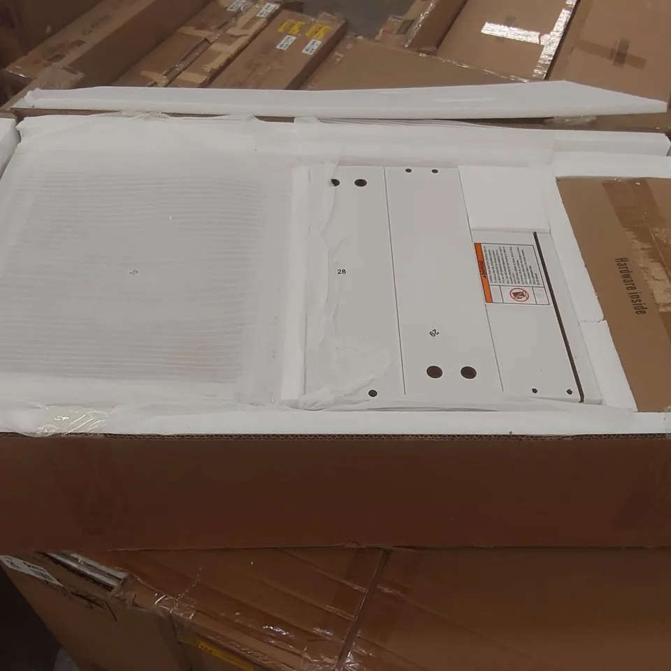 BOXED WHITE WOODEN VANITY DESK 