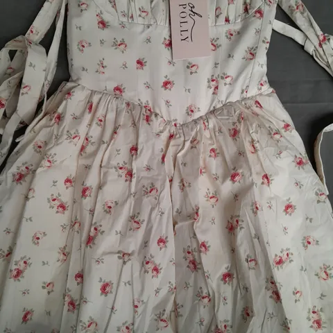 OH POLLY SMALL ROSE TIE BACK DRESS - 6