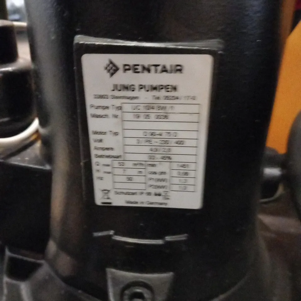 PENTAIR JUNG PUMPEN UC 10/4 BWE /1 SEWAGE LIFTING STATION