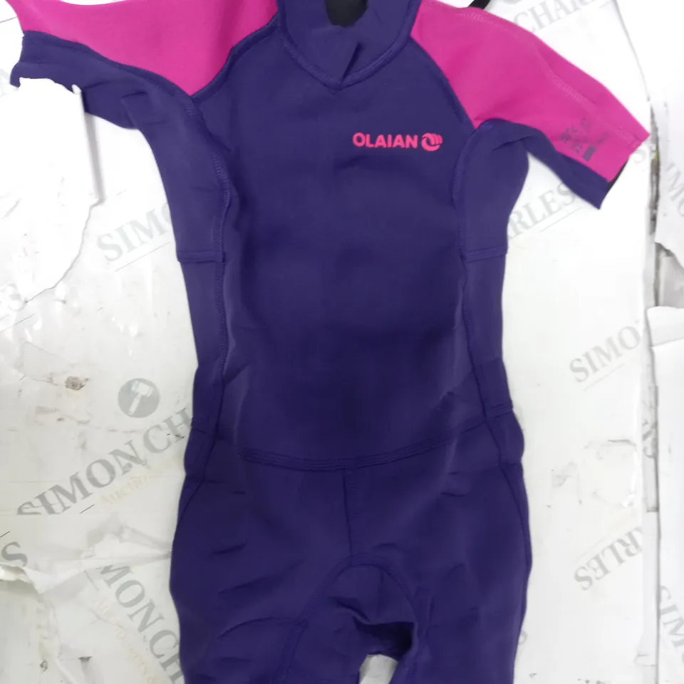 OLAIAN PURPLE & PINK GIRLS WETSUIT - 4 YRS 