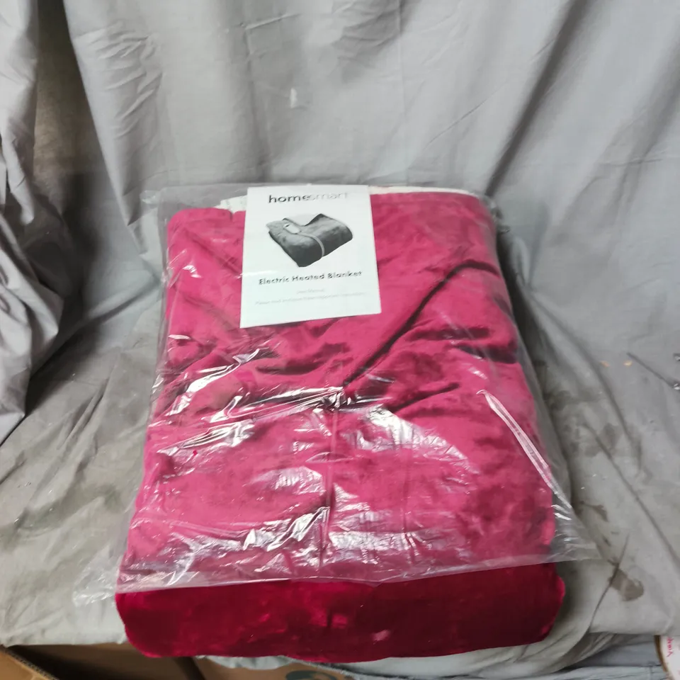 HOMESMART ELECTRIC HEATED BLANKET – PINK FLEECE, 9 HEAT LEVELS