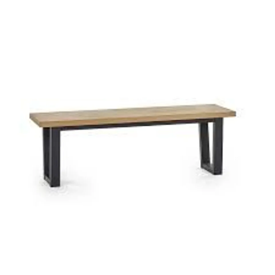 BOXED JULIAN BOWEN HILTON DINING BENCH - NATURAL/BLACK (1 BOX)