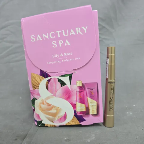 BOX OF APPROXIMATELY 10 ASSORTED HOUSEHOLD ITEMS TO INCLUDE MASCARA, BODYCARE DUO, ETC - COLLECTION ONLY