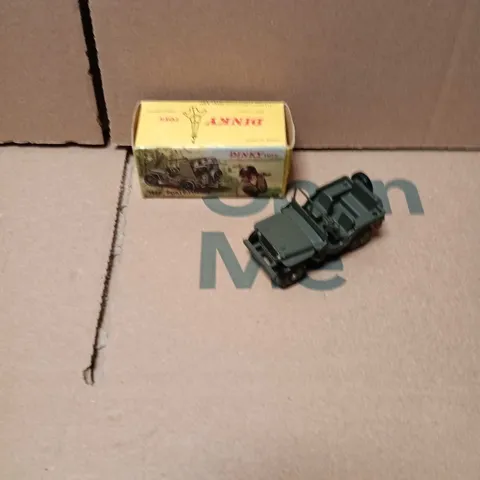DINKY TOYS GREEN ARMY JEEP – DIECAST MILITARY VEHICLE WITH ORIGINAL BOX