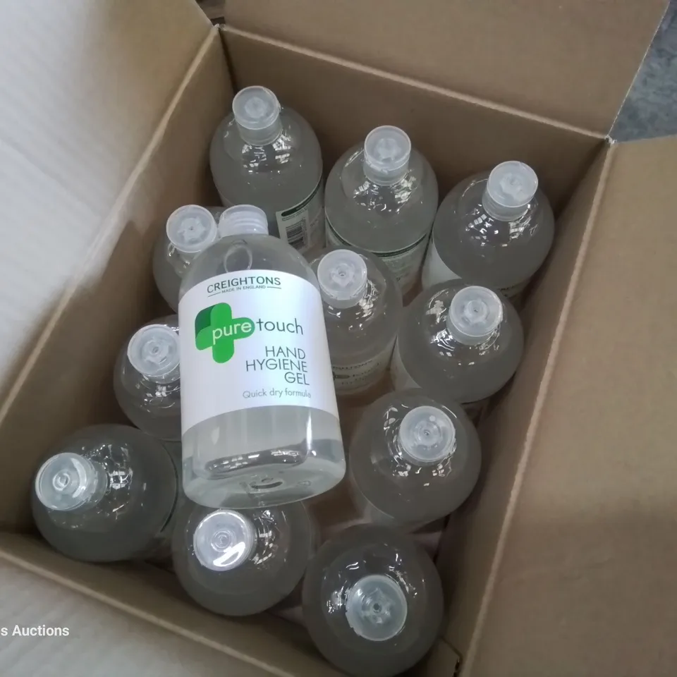 PALLET OF APPROXIMATELY 39 CASES EACH CONTAINING 12 × 500ml BOTTLES CREIGHTONS PURE TOUCH HAND HYGIENE GEL 