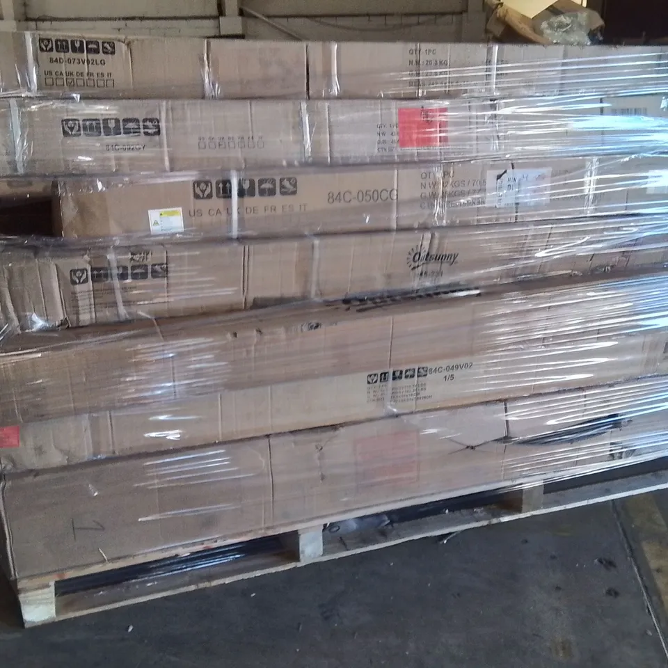 PALLET CONTAINING UNSPECIFIED PARTS SUCH AS GAZEBOS,ORNINGS ETC