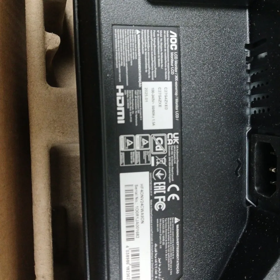 AOC COMPUTER MONITOR – BOXED, ORIGINAL PACKAGING 