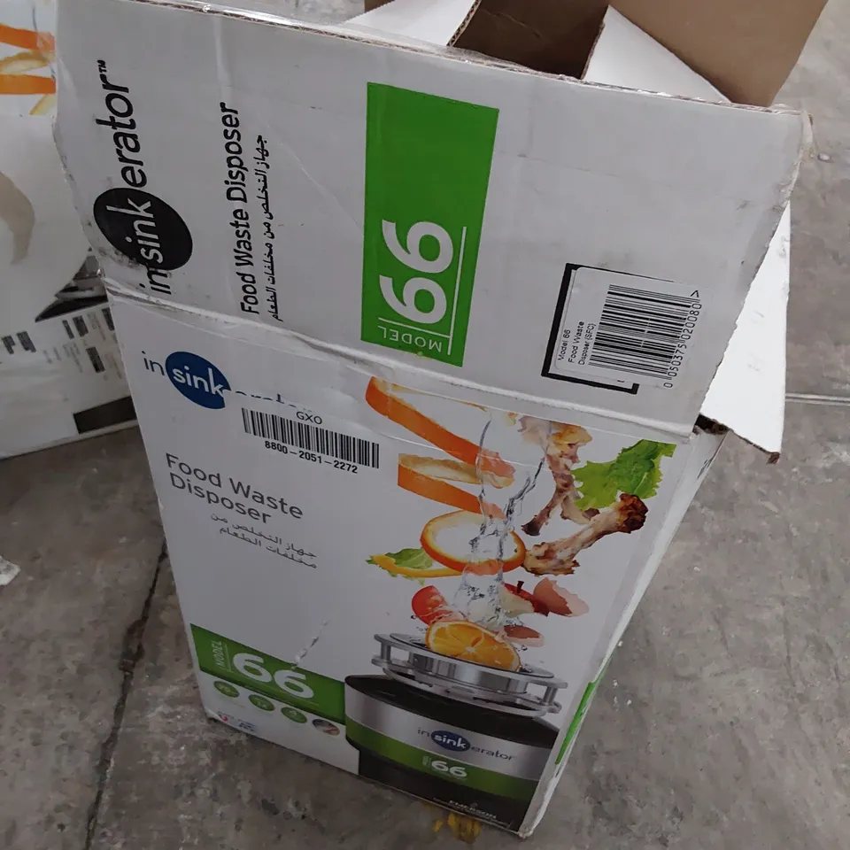 BOXED INSINKERATOR FOOD WASTE DISPOSER MODEL 66