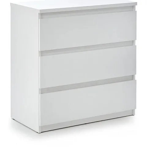 LISSON 3 DRAWER CHEST - WHITE - COLLECTION ONLY