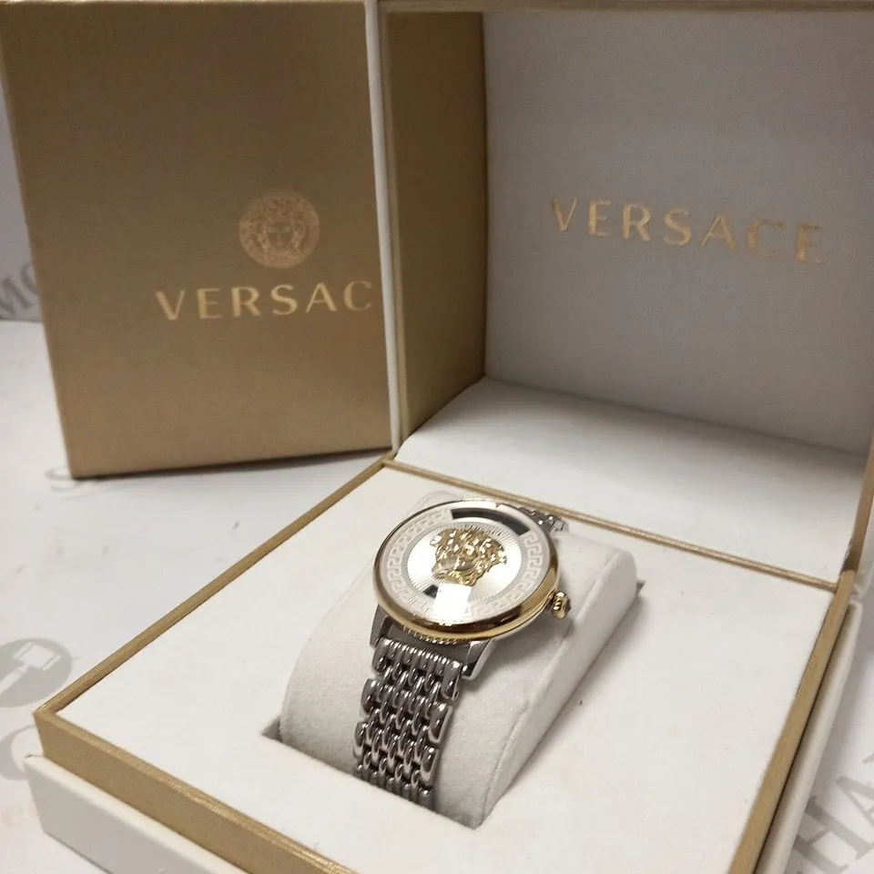 BOXED VERSACE MEDUSA ICON 38MM SS CASE WRIST WATCH