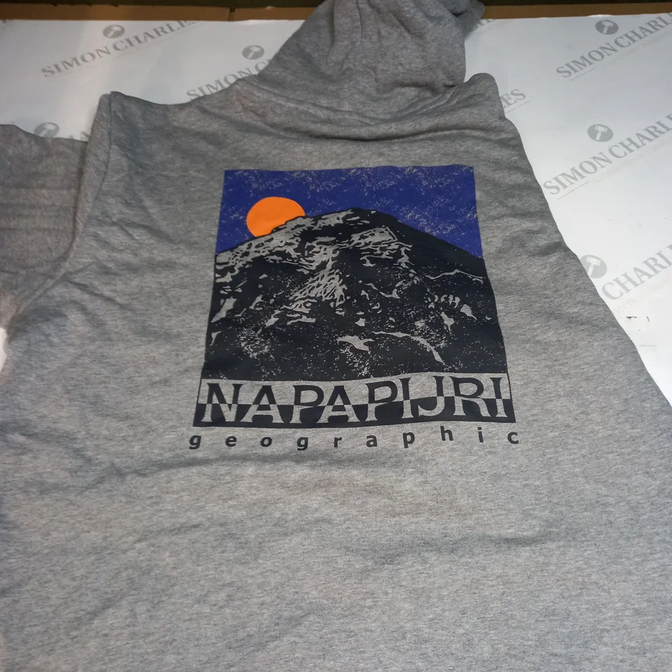NAPAPIJRI GEOGRAPHIC GRAPHIC HOODIE SIZE M