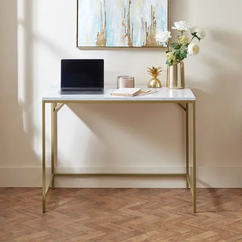 BOXED KALYSSA 100CM W RECTANGULAR WRITING DESK (2 BOXES)