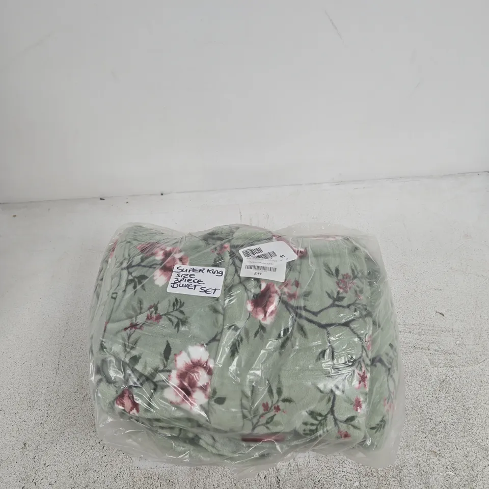 COZEE HOME VELVETSOFT SUPERKING FLORAL DUVET SET