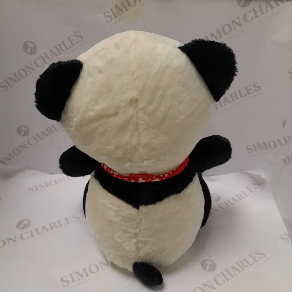 TWO ASSORTED BRAND NEW SOFT TOYS TO INCLUDE; TEDDY BEAR & BLACK AND WHITE PANDA