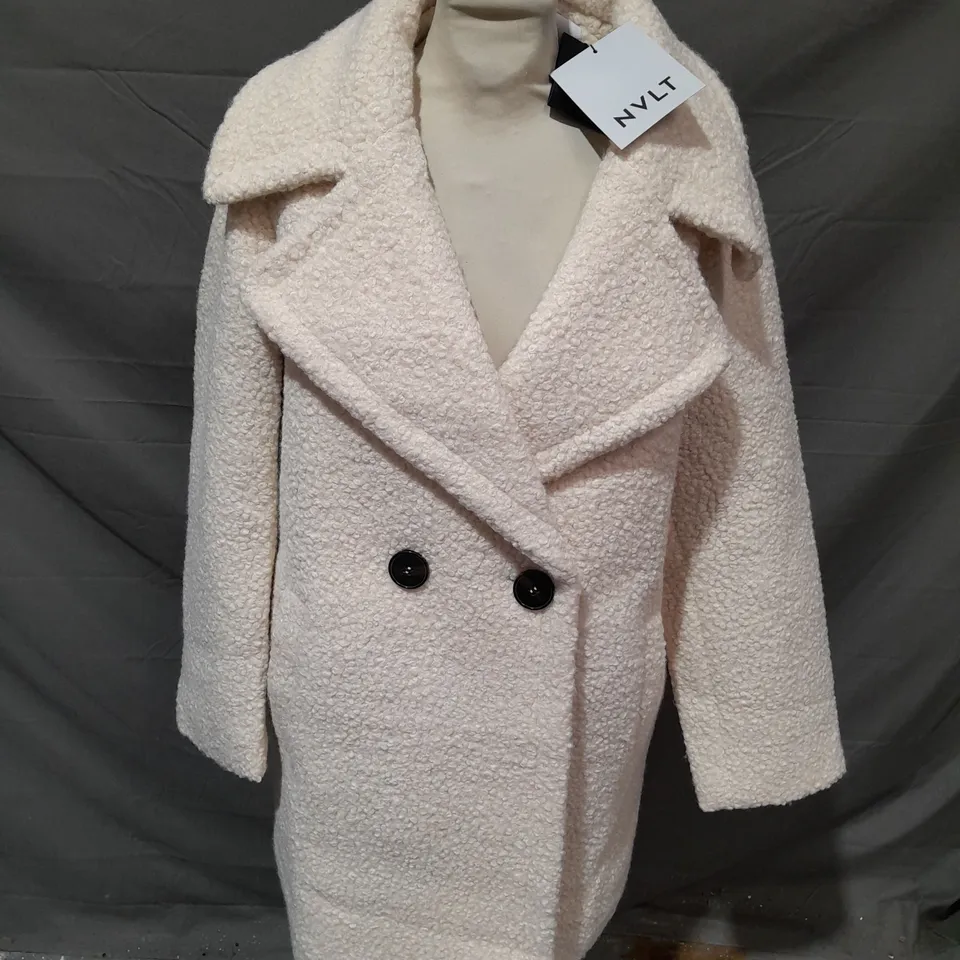 NVLT HEAVY BUTTON UP CREAM JACKET - LARGE