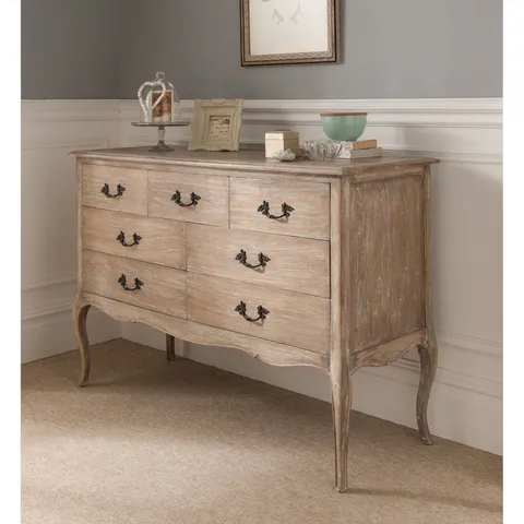 BRAND NEW BOXED HOMESDIRECT365 MONTPELLIER NATURAL 7 DRAWER CHEST OF DRAWERS
