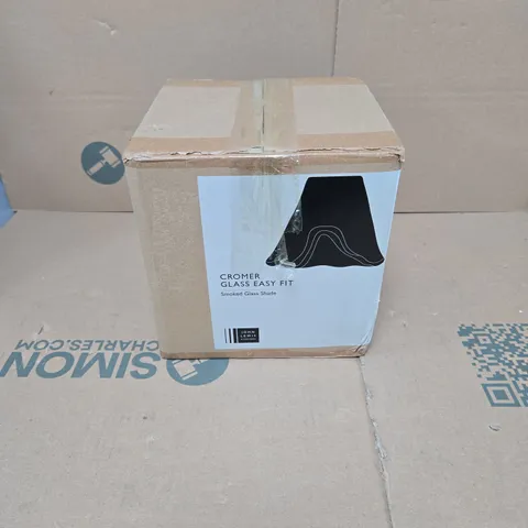 CROMER GLASS EASY FIT SMOKED GLASS SHADE (BOXED) JOHN LEWIS