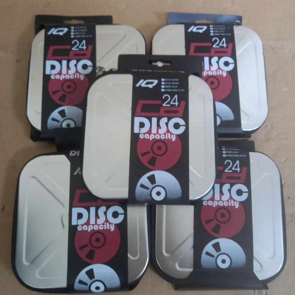 BOX OF APROX 45 CD HOLDERS WITH A 24 DISC CAPACITY 