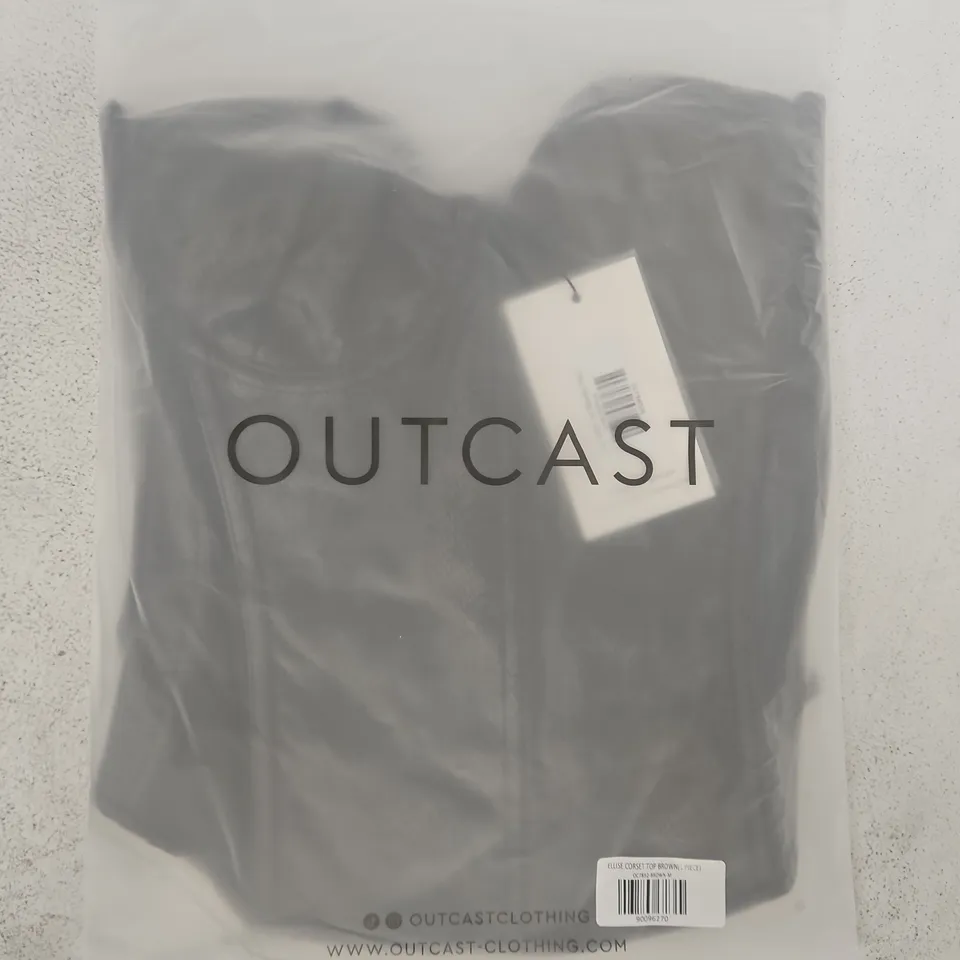 BAGGED OUTCAST ELLISE CORSET TOP IN BROWN SIZE MEDIUM