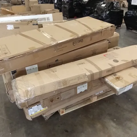 PALLET OF ASSORTED INCOMPLETE DESIGNER FURNITURE PARTS AND PIECES