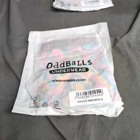 2 PAIRS OF ODDBALLS RIPPLE-MBOXER-S UNDERWEAR β SIZE S