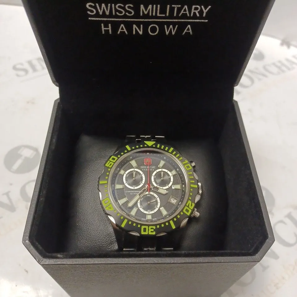 SWISS MILITARY HANOWA STAINLESS STEEL STRAP WRISTWATCH 