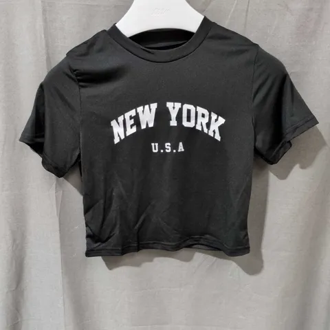 NEW YORK USA LOGO CROPPED TOP & JOGGER TROUSERS SET SIZE 11YR