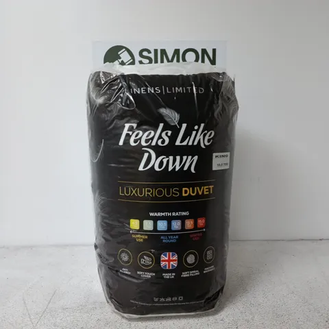 FEELS LIKE DOWN KING DUVET 10.5 TOG