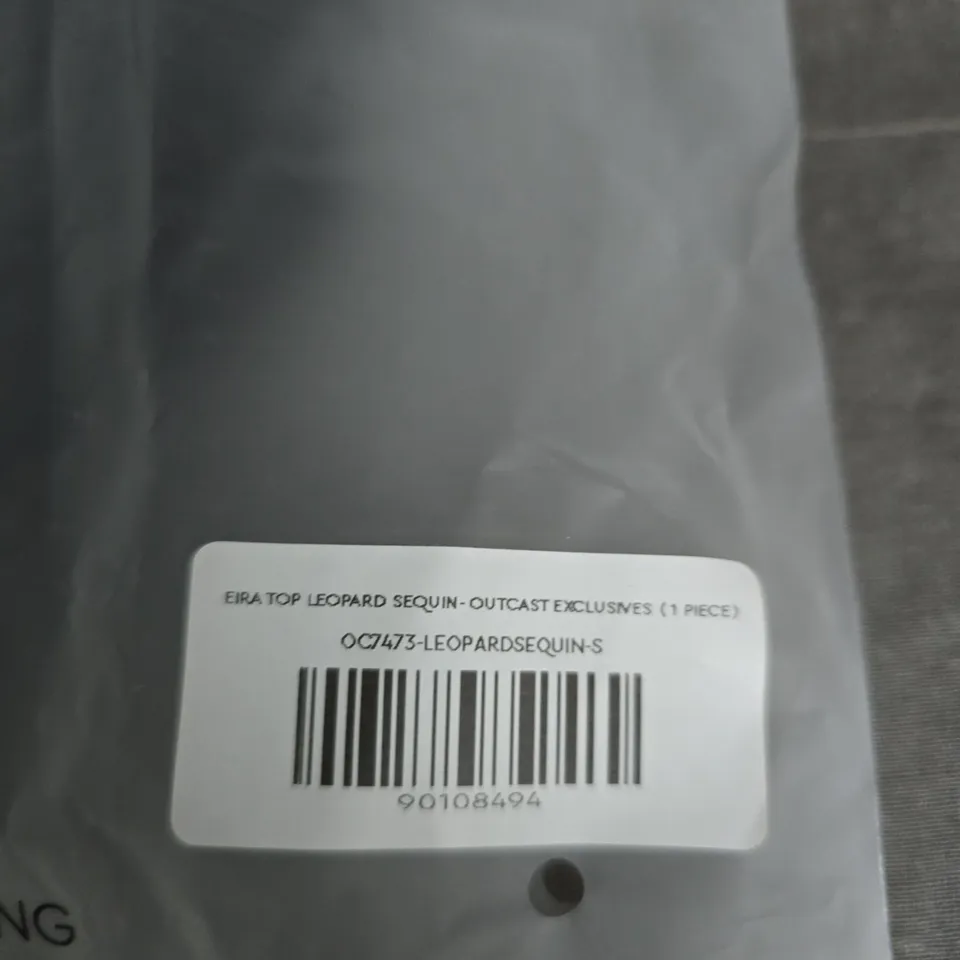 OUTCAST EIRA TOP LEOPARD SEQUIN – SIZE S 