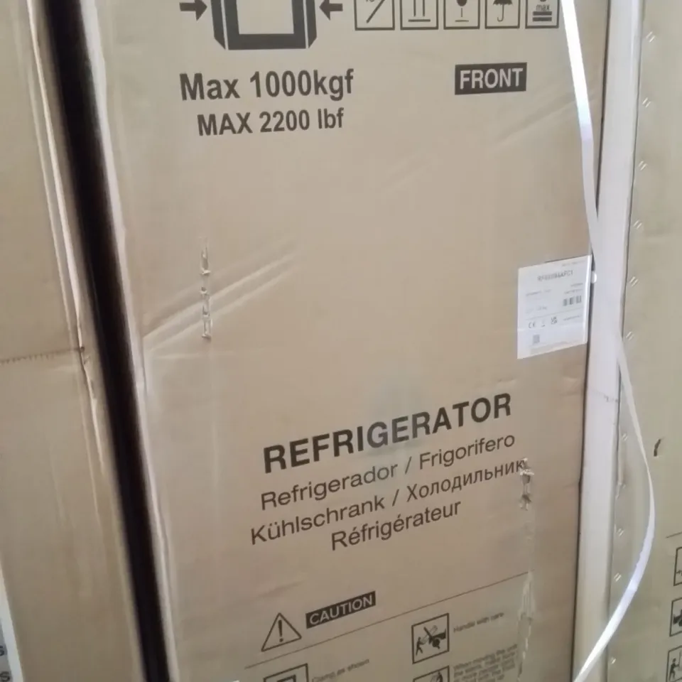 BOXED PUREFLAT SLIM RF632N4AFC1 TOTAL NO FROST AMERICAN FRIDGE FREEZER - BLACK / STAINLESS STEEL - C RATED