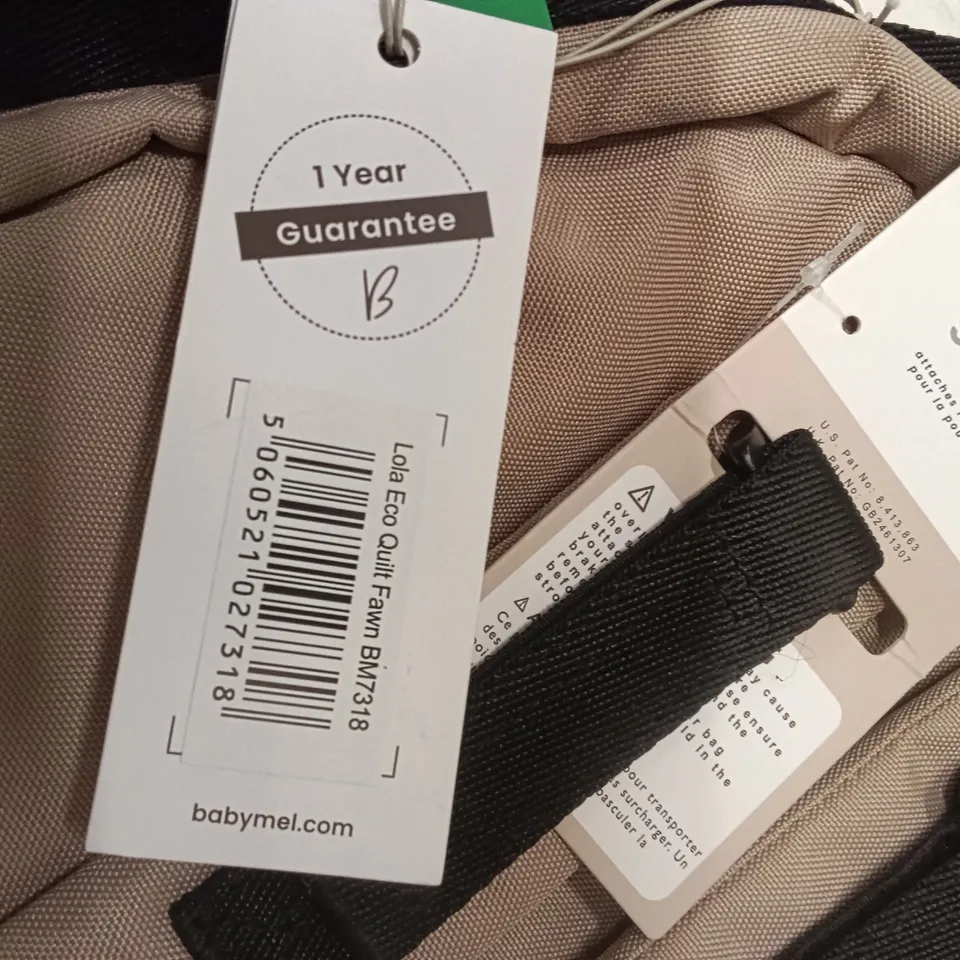 BABYMEL BEIGE BABY BACKPACK WITH INTEGRATED STROLLER STRAPS BABYMEL