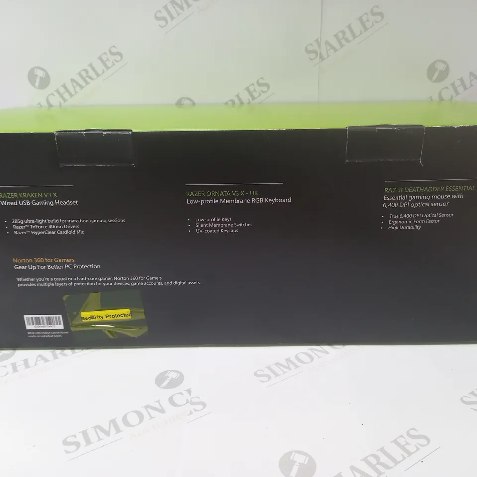BRAND NEW BOXED RAZER GAMING BUNDLE 3 IN 1 TO INCLUDE - GAMING HEADSET, MEMBRANE RGB KEYBOARD AND ESSENTIAL GAMING MOUSE