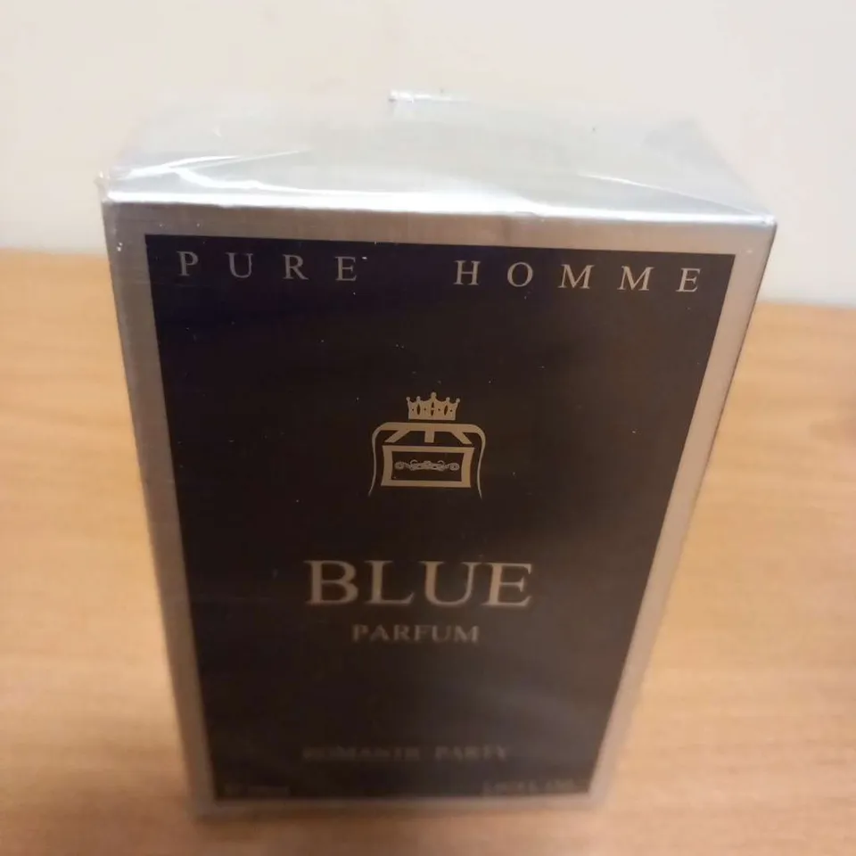 BOXED AND SEALED PURE HOMME BLUE PARFUM ROMANTIC PARTY 30ML