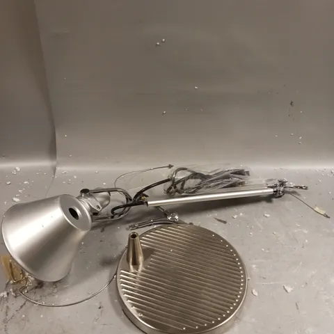 CHROME SWING ARM STANDING LIGHT