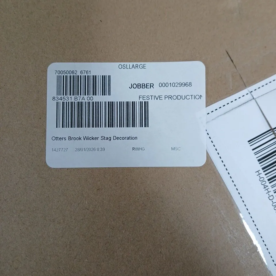 Otters Brook Wicker Stag Decoration