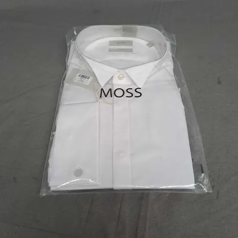 SEALED MOSS SLIM FIT WHITE SHIRT - 17 1/2 INCH NECK