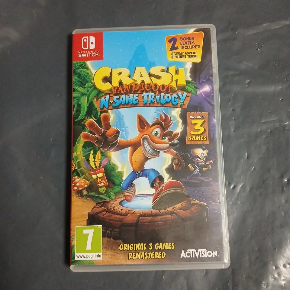 CRASH BANDICOOT N'SANE TRILOGY FOR NINTENDO SWITCH