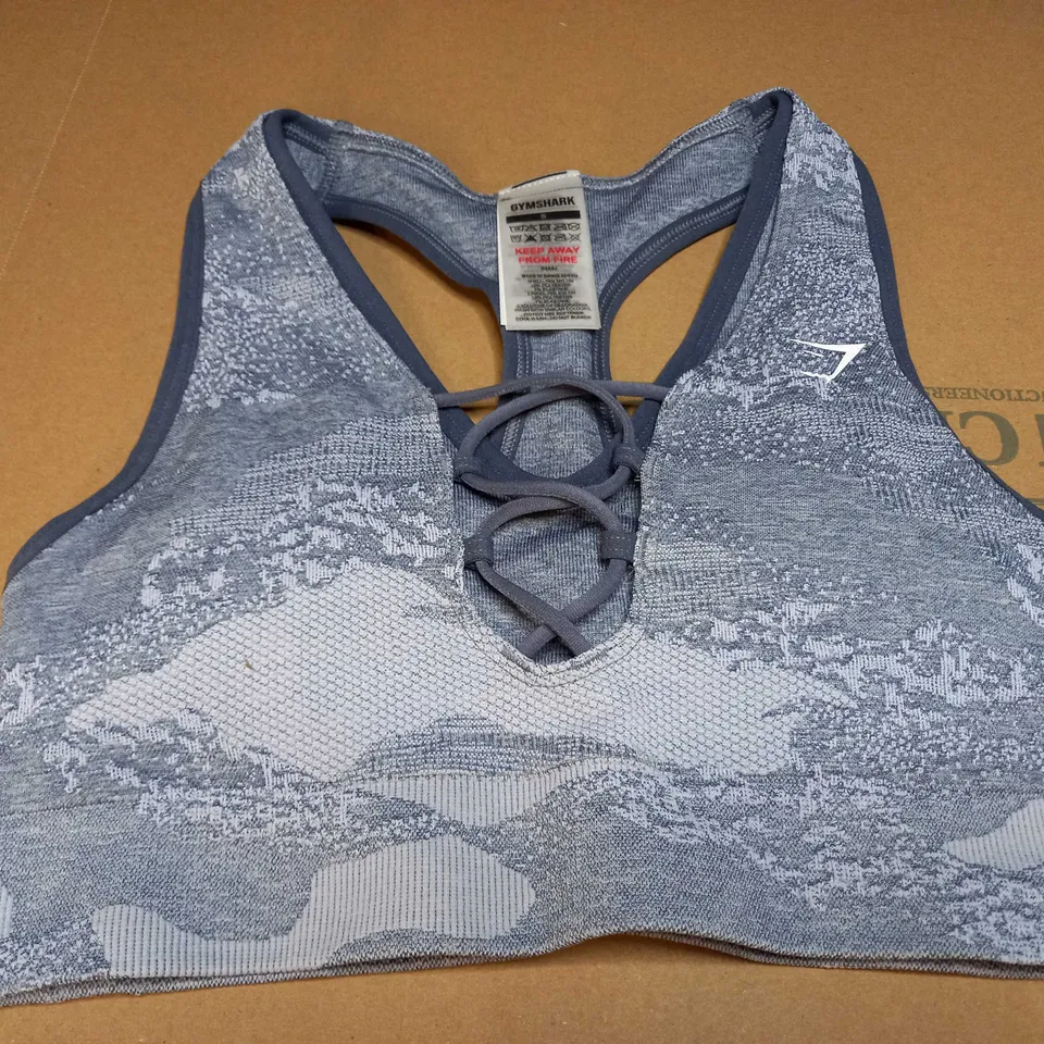 GYMSHARK WOMENS WORK OUT TOP - GREY - SMALL
