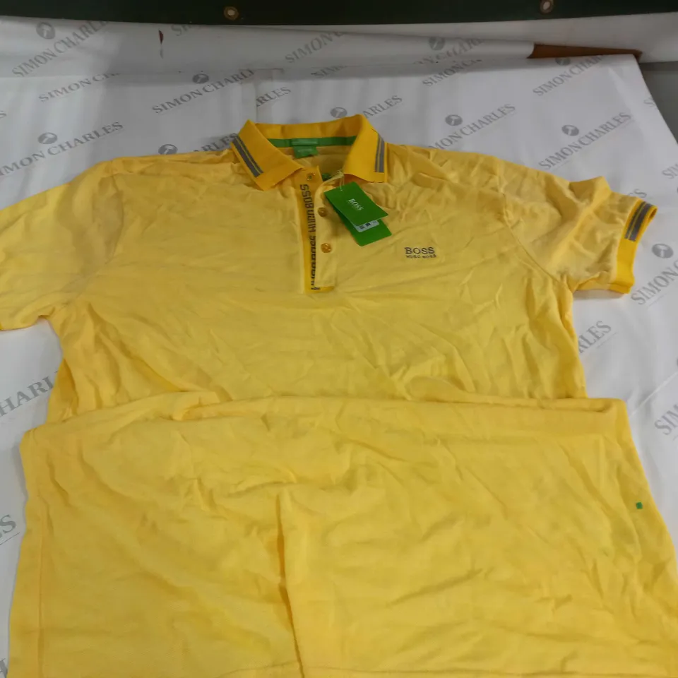 HUGO BOSS YELLOW POLO SHIRT - XXL